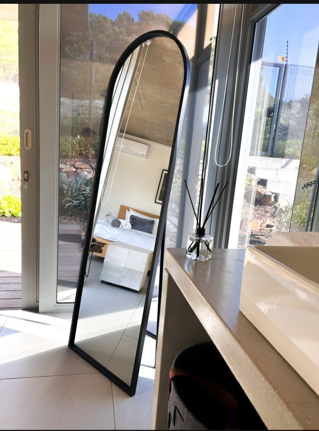 Designer Full Length Arched Mirror 140x45cm