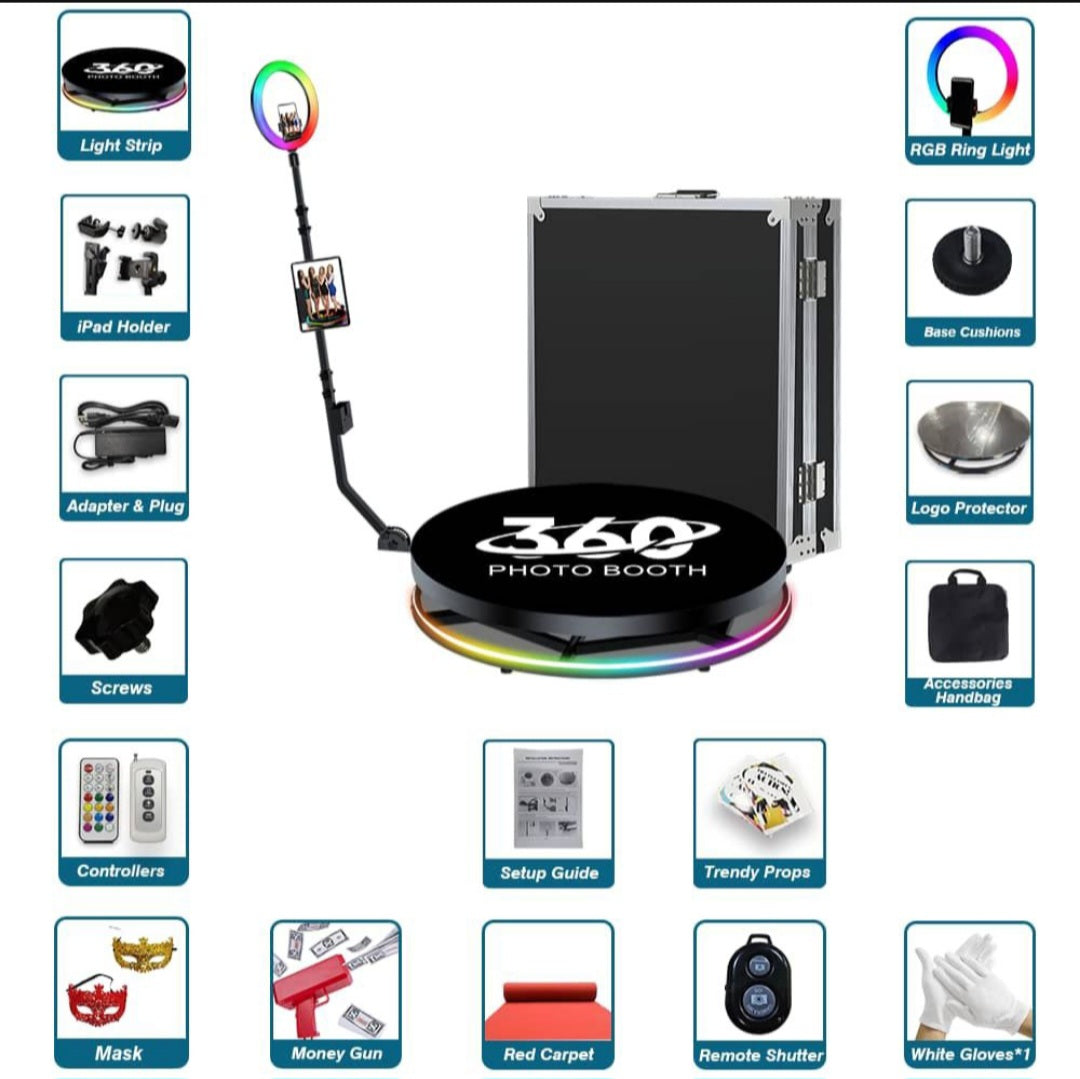 360 Photo Booth with Remote Control- (68 cm)