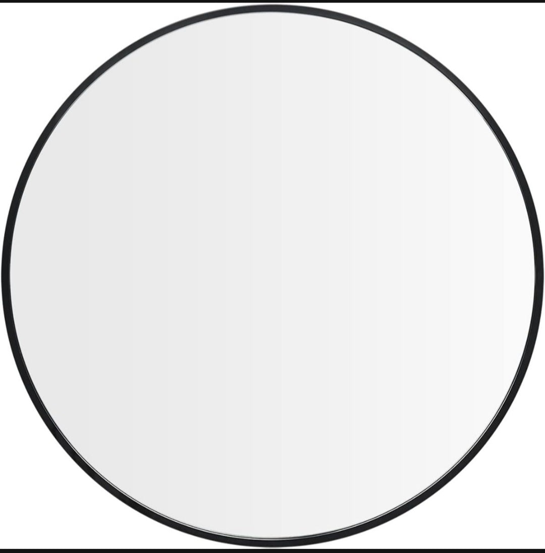 Contemporary Round Wall Mirror - 60cm