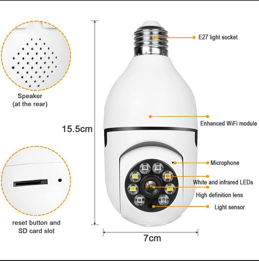 Home Security Surveillance Camera WiFi Wireless 360 Panoramic HD