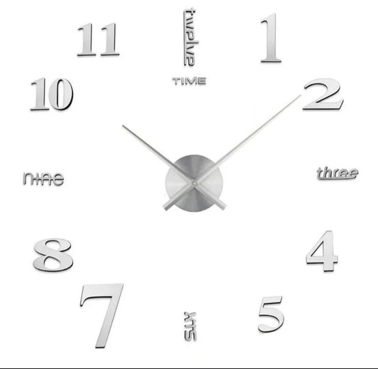 3D Acrylic Fasion Wall Clock - Mirror Effect