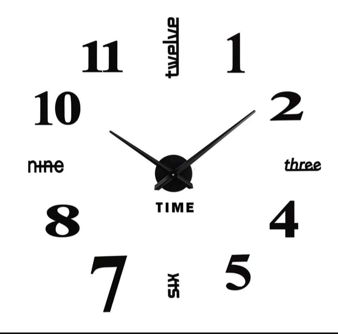 3D Acrylic Fasion Wall Clock - Mirror Effect