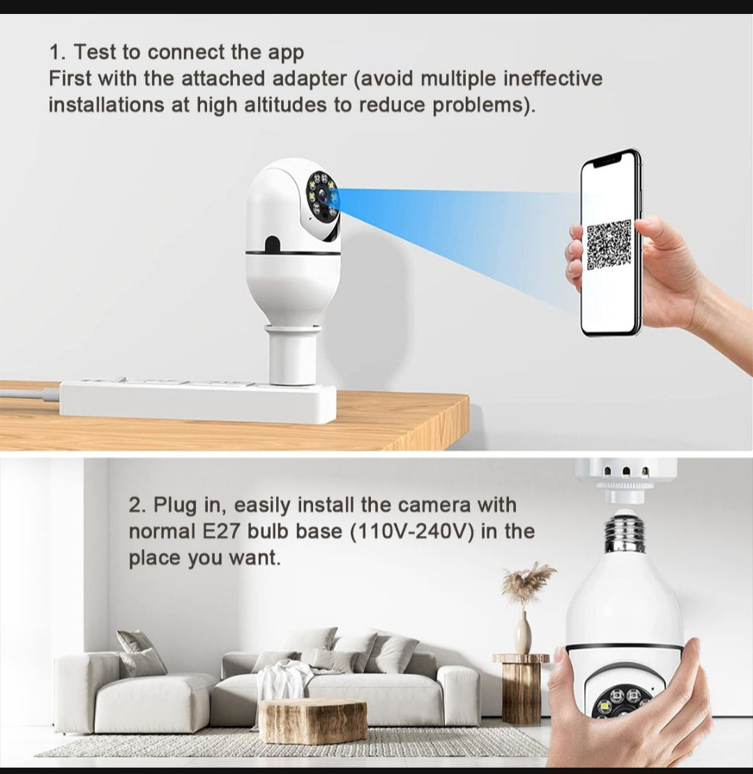 Home Security Surveillance Camera WiFi Wireless 360 Panoramic HD