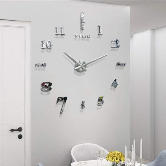 3D Acrylic Fasion Wall Clock - Mirror Effect