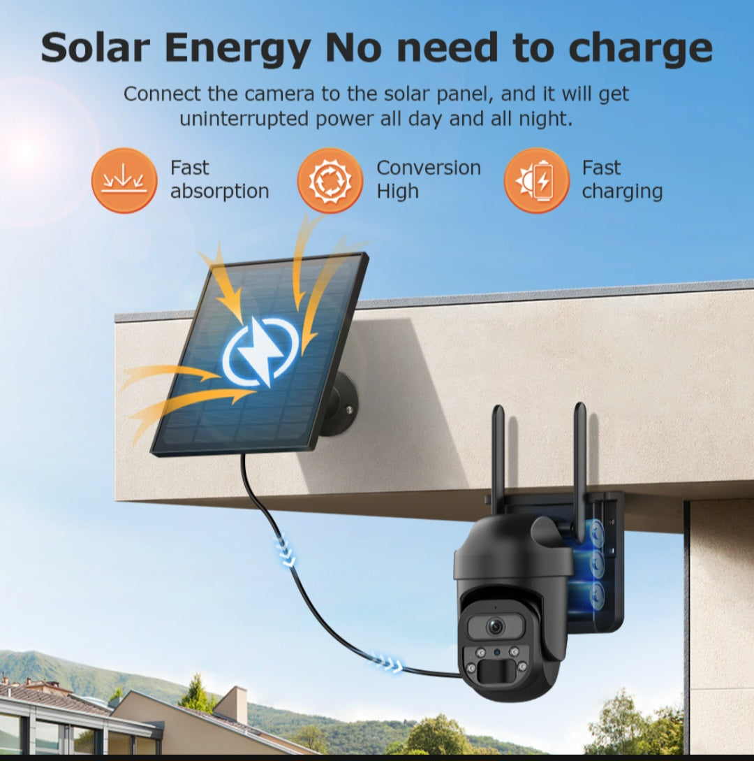 Himost HiSC08 3MP 4G Wireless Solar Powered Security Camera Auto Tracking