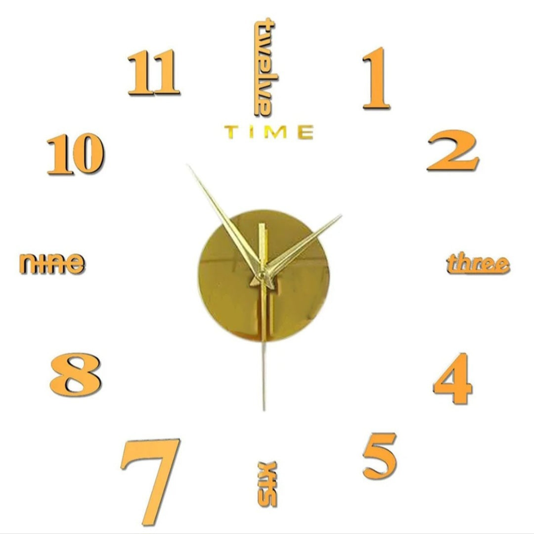 3D Acrylic Fasion Wall Clock - Mirror Effect