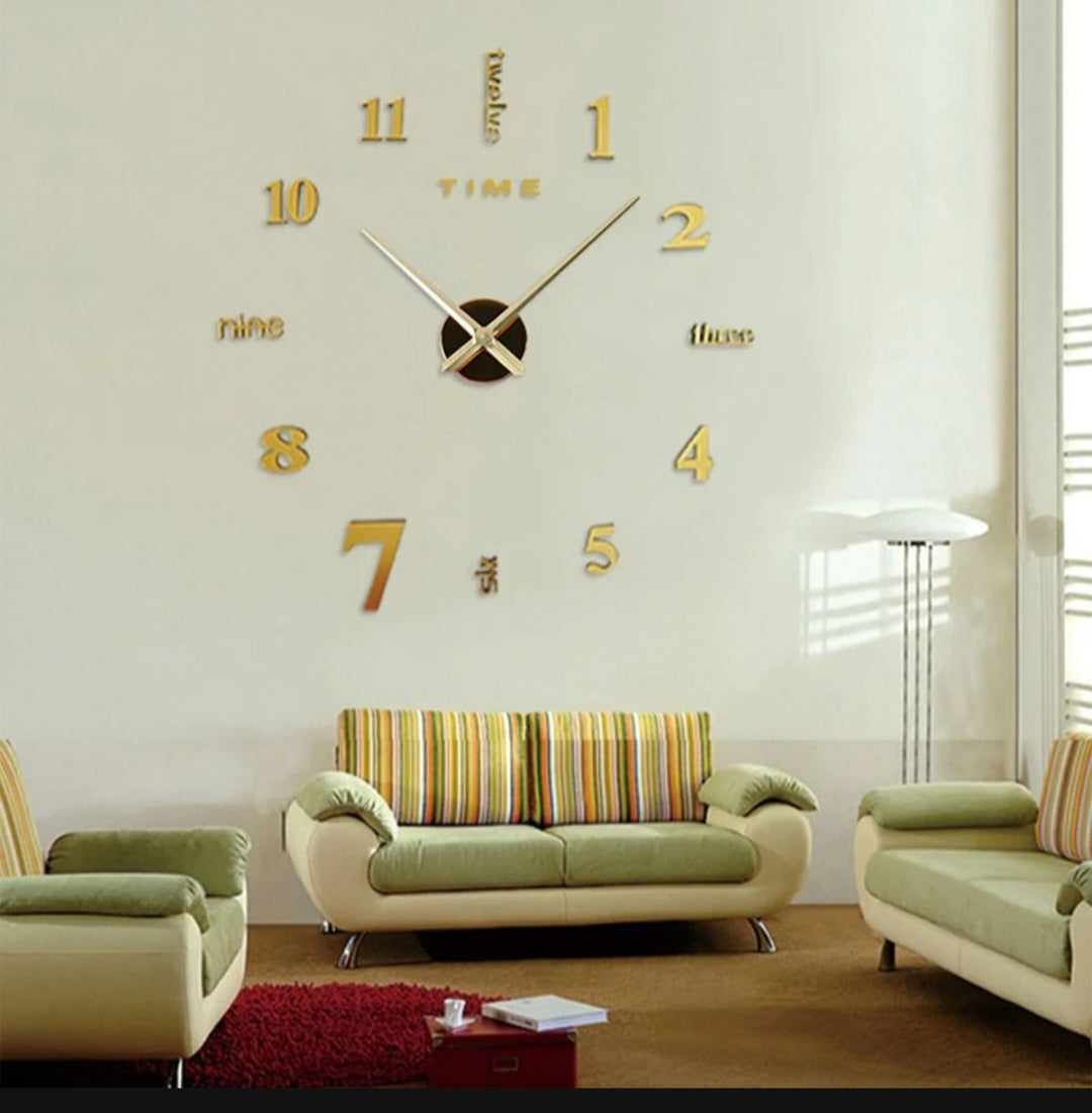 3D Acrylic Fasion Wall Clock - Mirror Effect