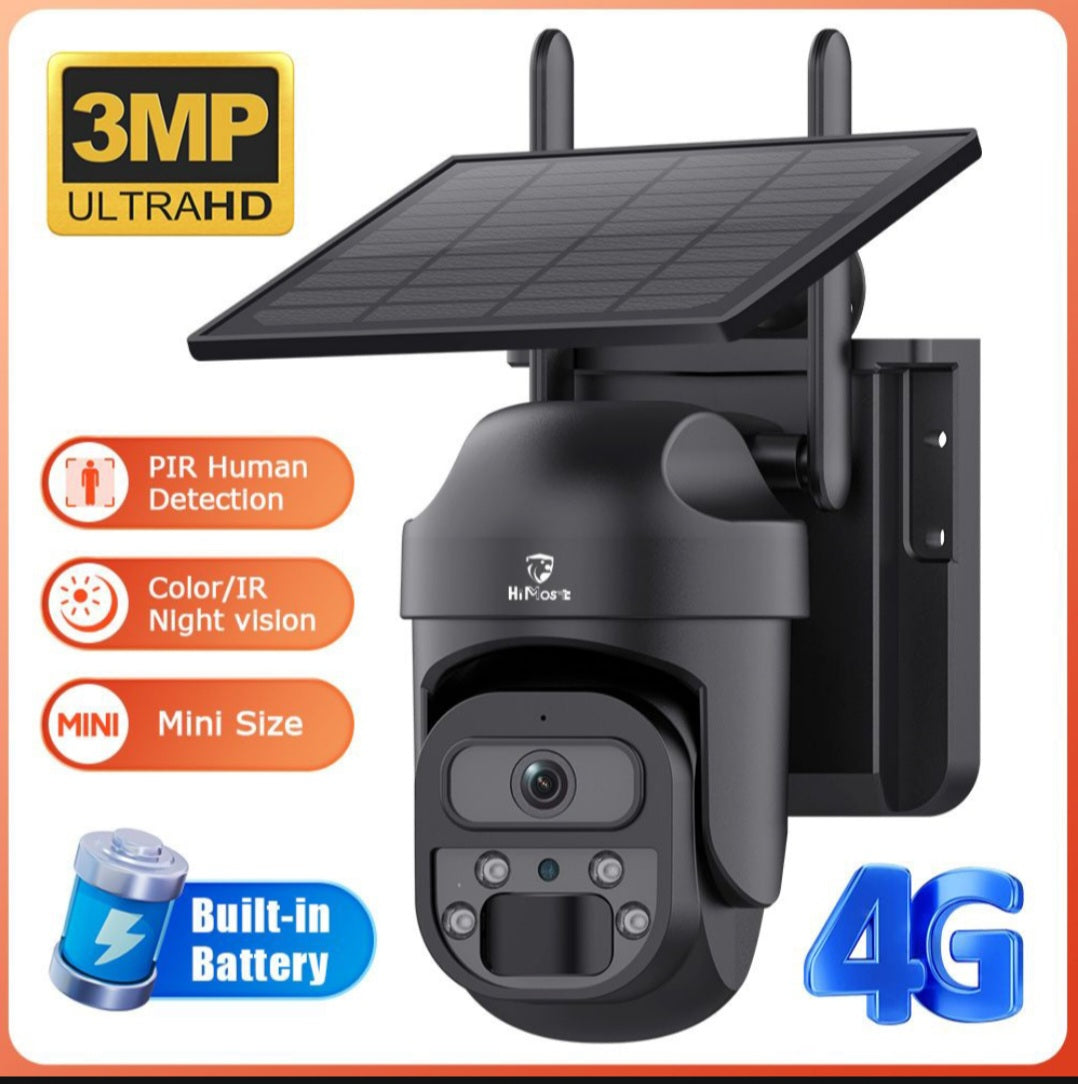 Himost HiSC08 3MP 4G Wireless Solar Powered Security Camera Auto Tracking