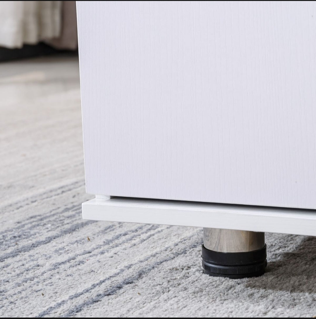 Coffee Table Center Sofa End Table Storage Cabinet Drawer - White