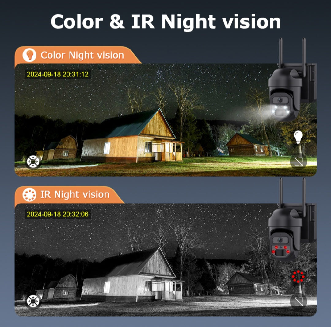 Himost HiSC08 3MP 4G Wireless Solar Powered Security Camera Auto Tracking