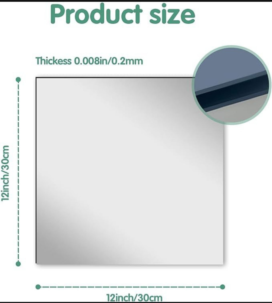 Wall Mirror Tiles Mirror Wall Stickers - Acrylic Mirror Wall Tiles - 30x30cm