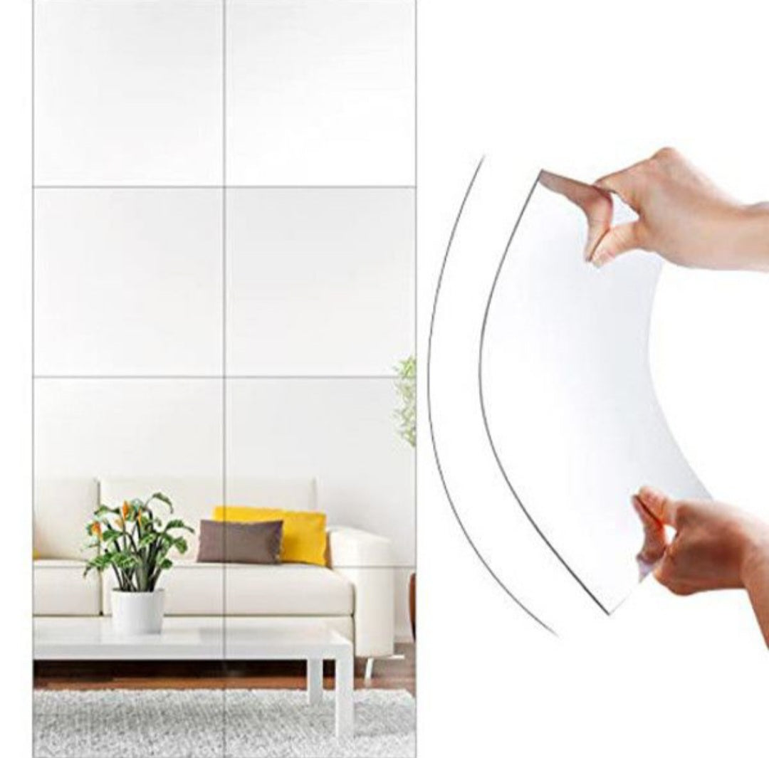 Wall Mirror Tiles Mirror Wall Stickers - Acrylic Mirror Wall Tiles - 30x30cm