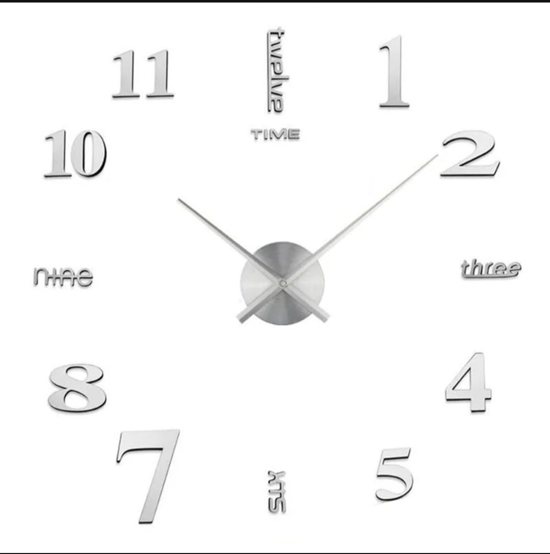 3D Acrylic Fasion Wall Clock - Mirror Effect