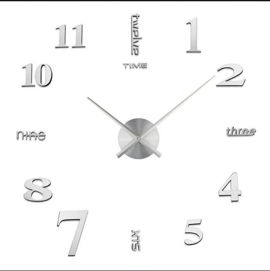 3D Acrylic Fasion Wall Clock - Mirror Effect