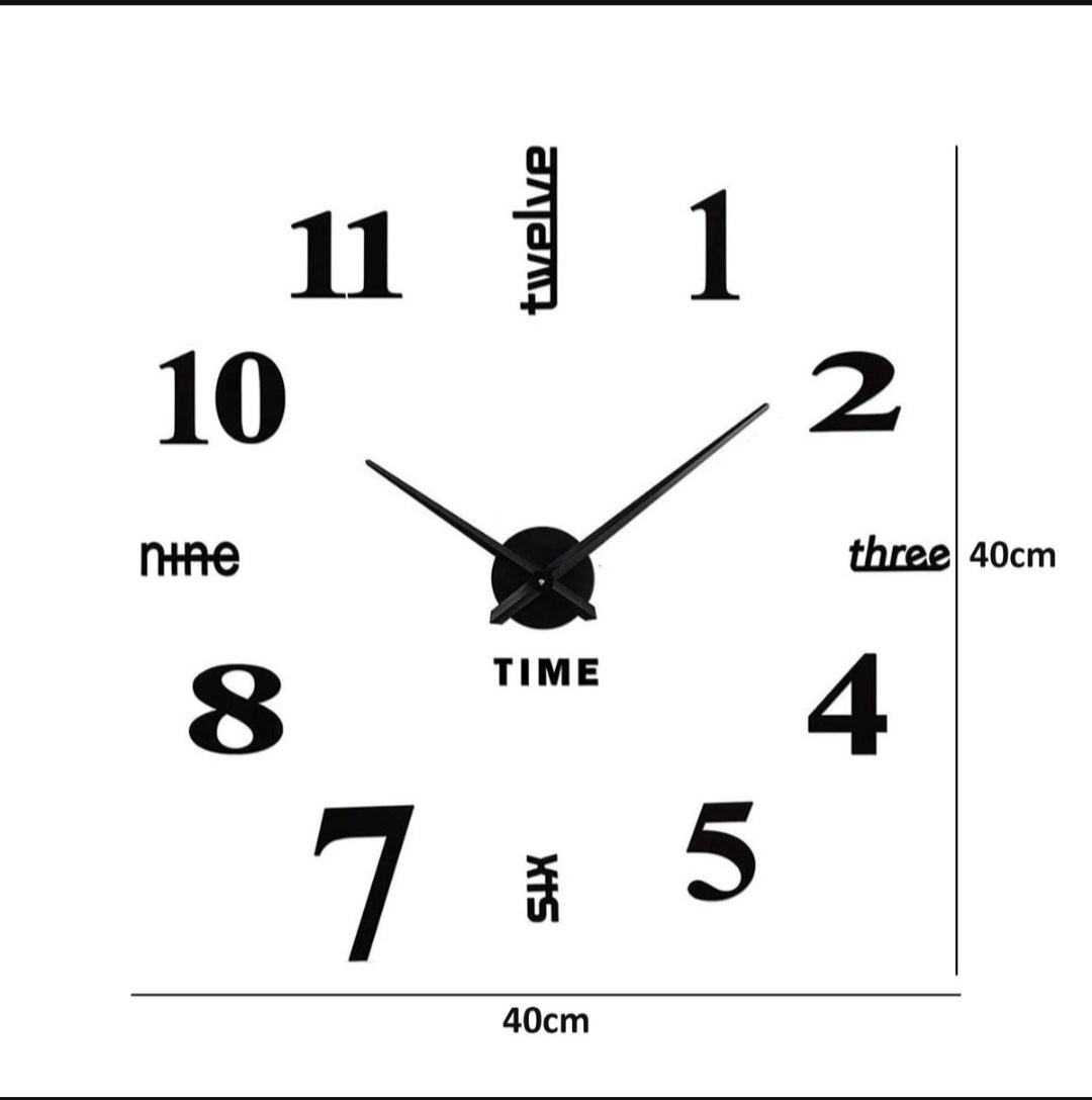 3D Acrylic Fasion Wall Clock - Mirror Effect