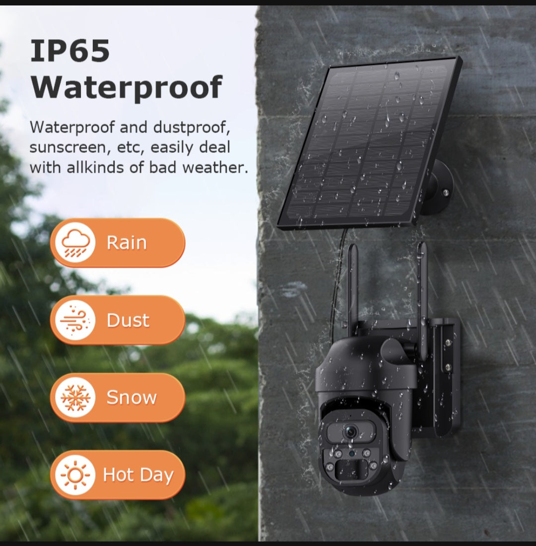 Himost HiSC08 3MP 4G Wireless Solar Powered Security Camera Auto Tracking