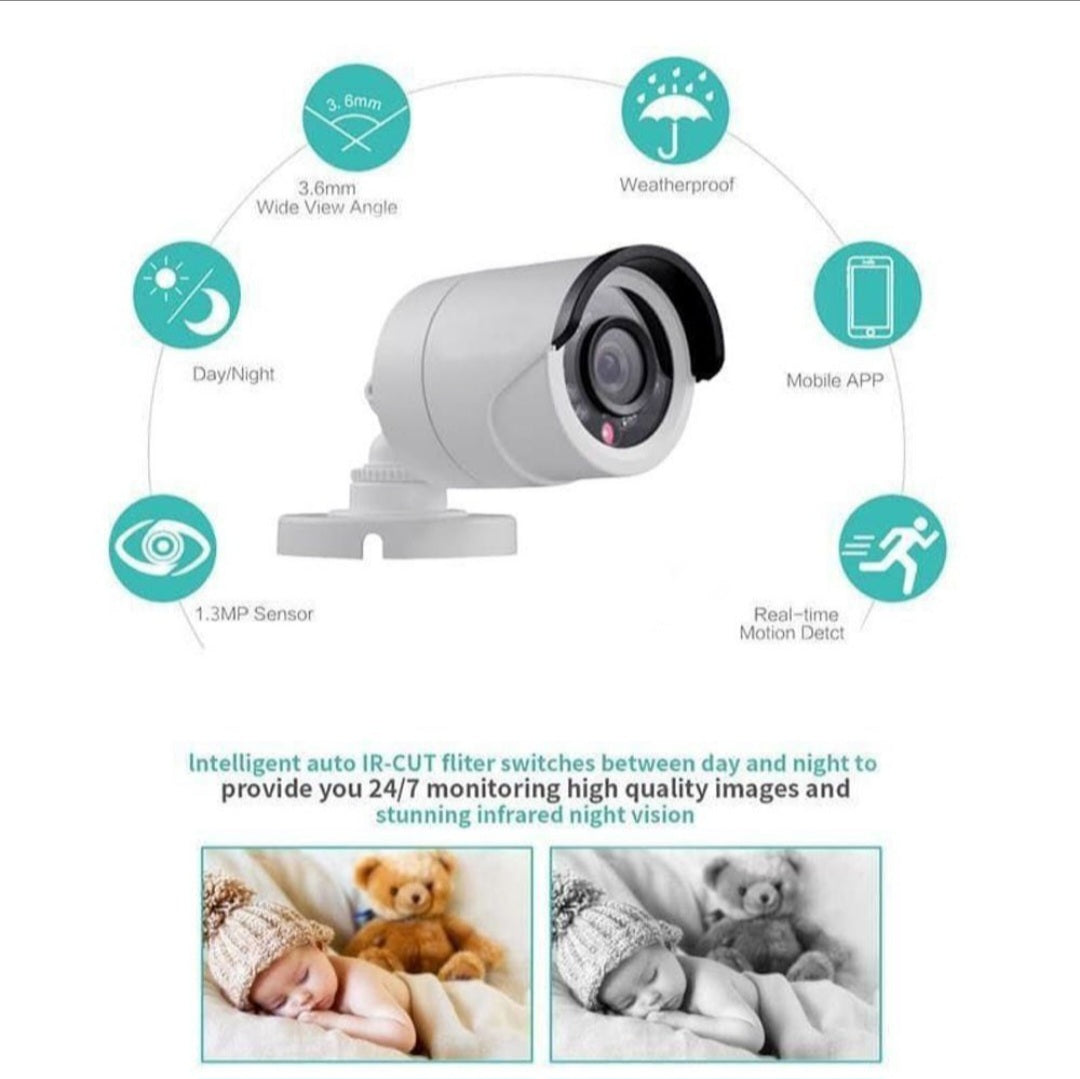 LD 4 Channel CCTV Camera System - Full Kit Perfect Security